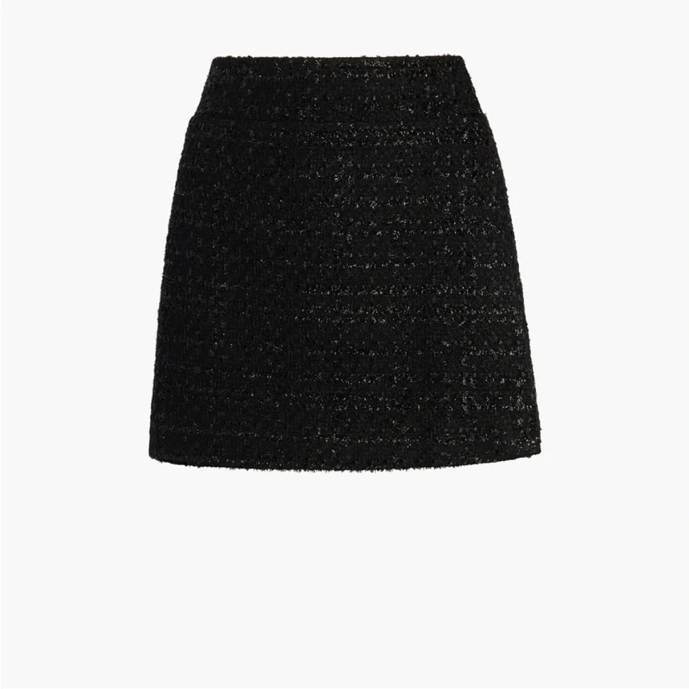 NWT Hill House Home Tatiana Black Tweed Mini Skirt Size Large - Picture 2 of 15